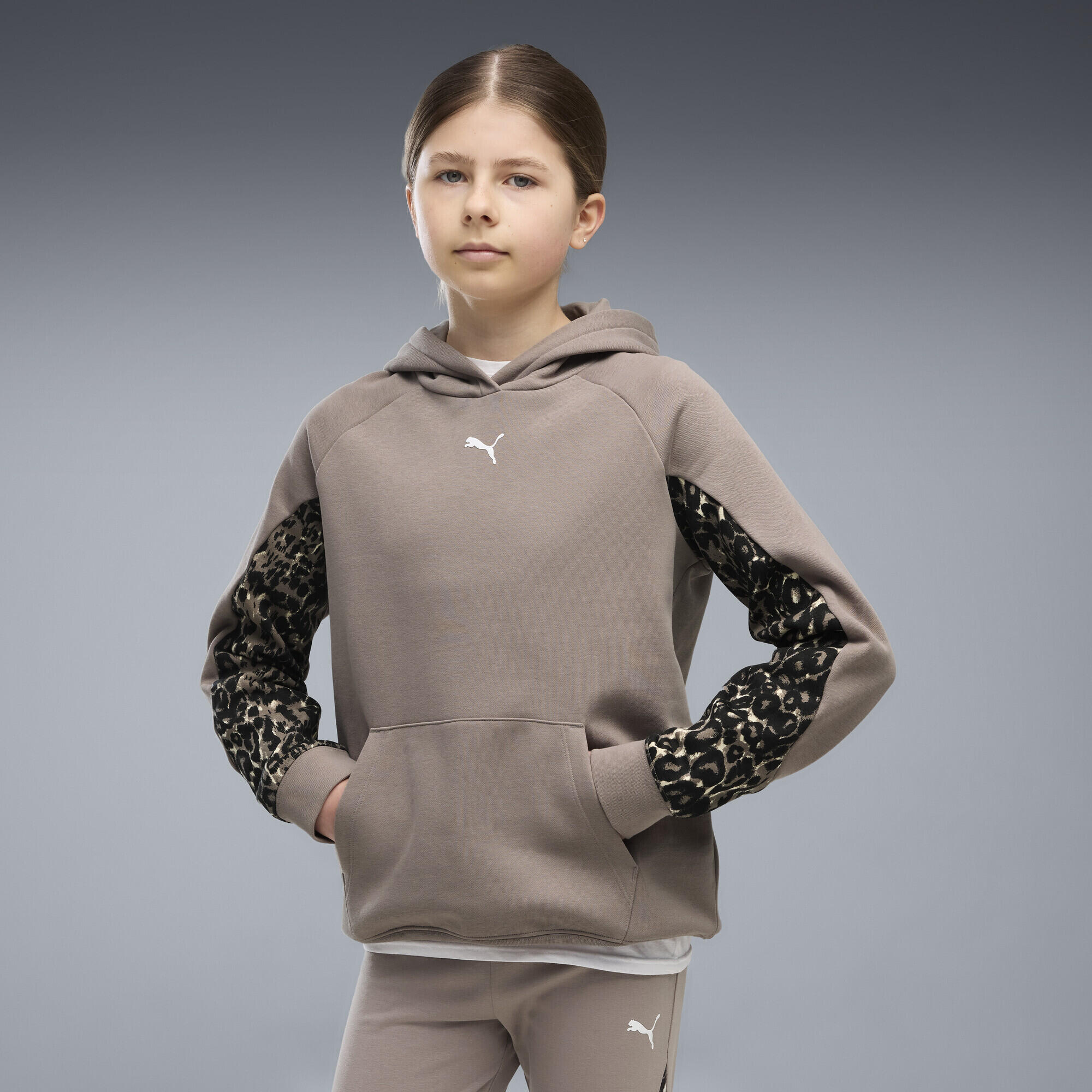 PUMA Sport fleece hoodie met dierenprint voor jongeren PUMA 2/5