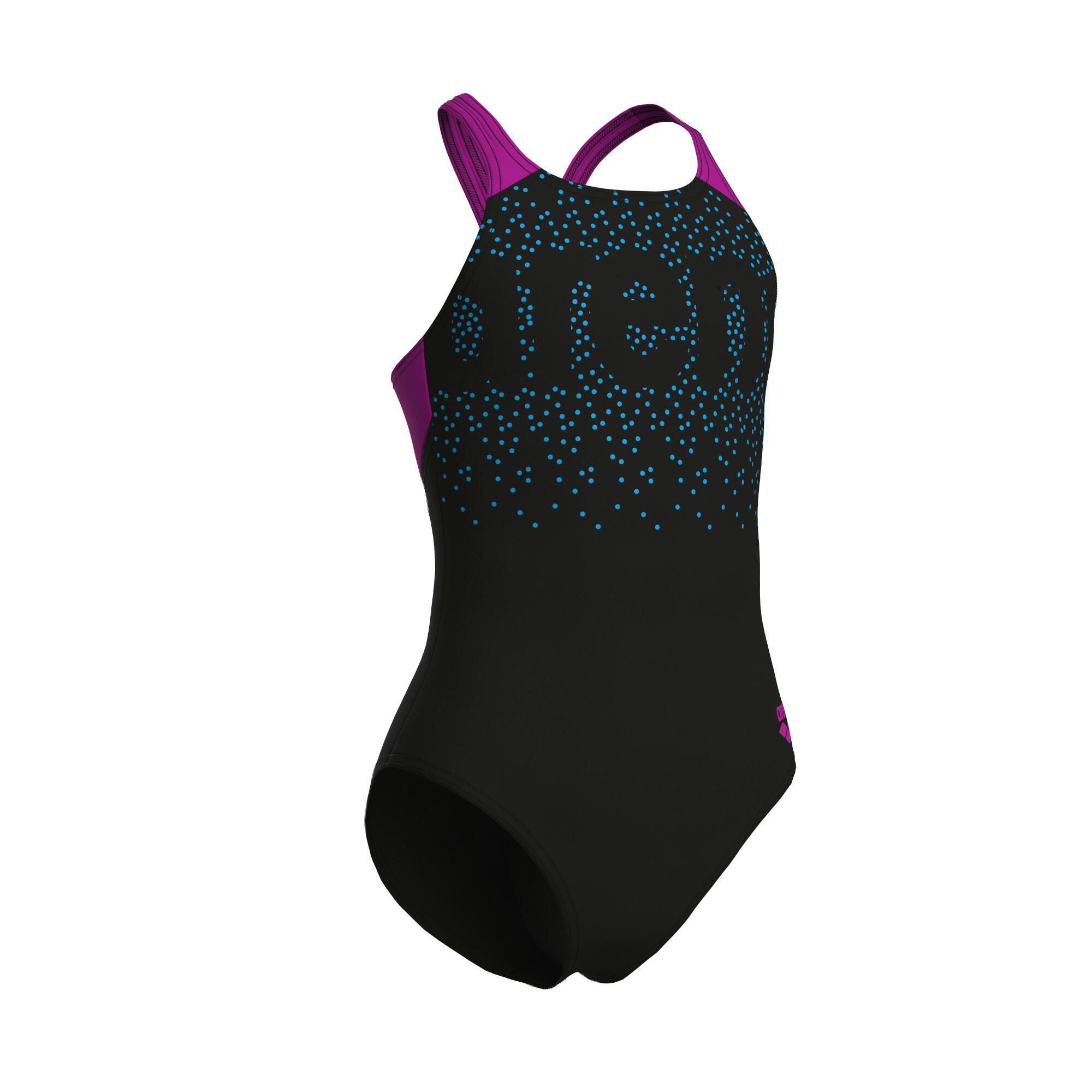 Arena Mädchen Badeanzug PAINTERLY SWIMSUIT V BACK 011756 4/5