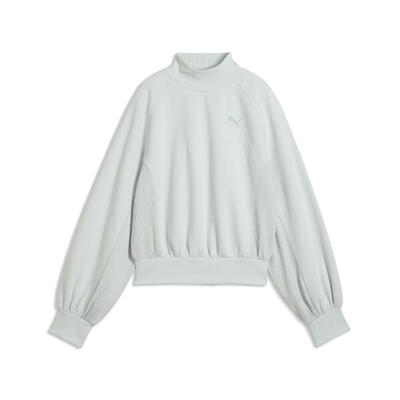 Her relaxed mock neck crew sweatshirt voor dames puma