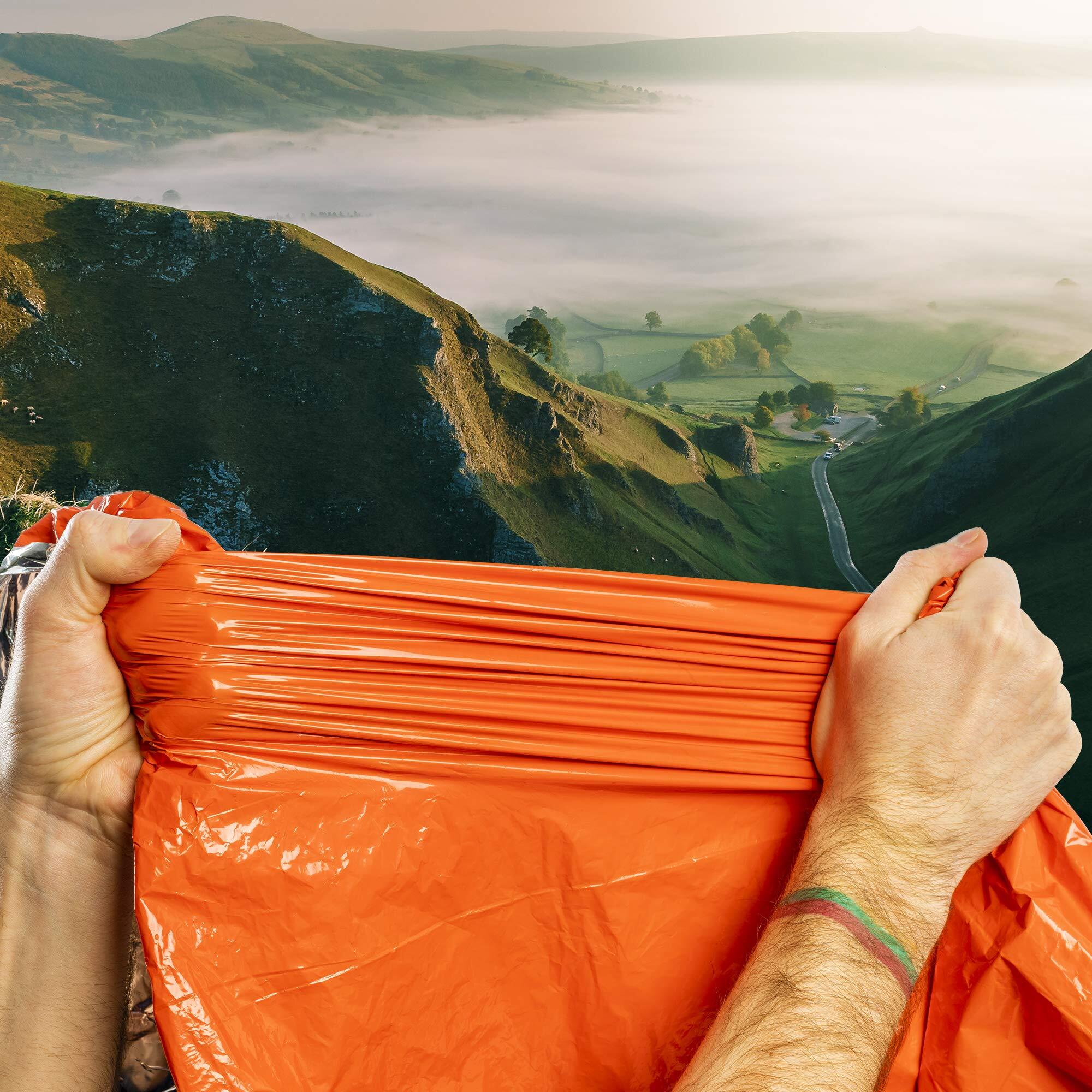 5 Sac de Couchage de Survie Premium, Bivvy, Couverture Thermique de Survie 5/7