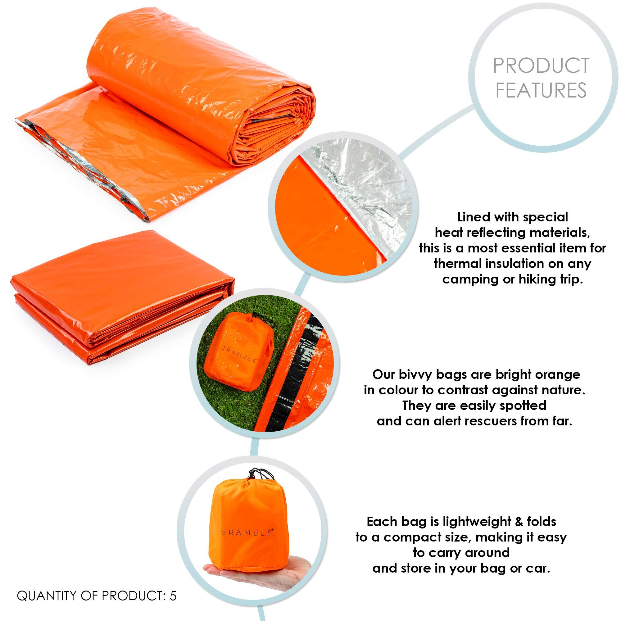5 Sac de Couchage de Survie Premium, Bivvy, Couverture Thermique de Survie 4/7