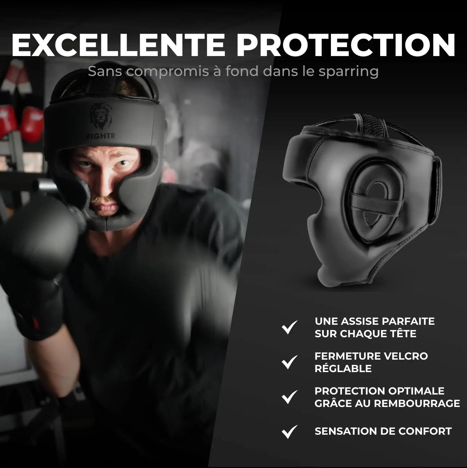Casque de Boxe pour Sparring |Taille réglable pour la Boxe, Le MMA, Le Muay 4/6