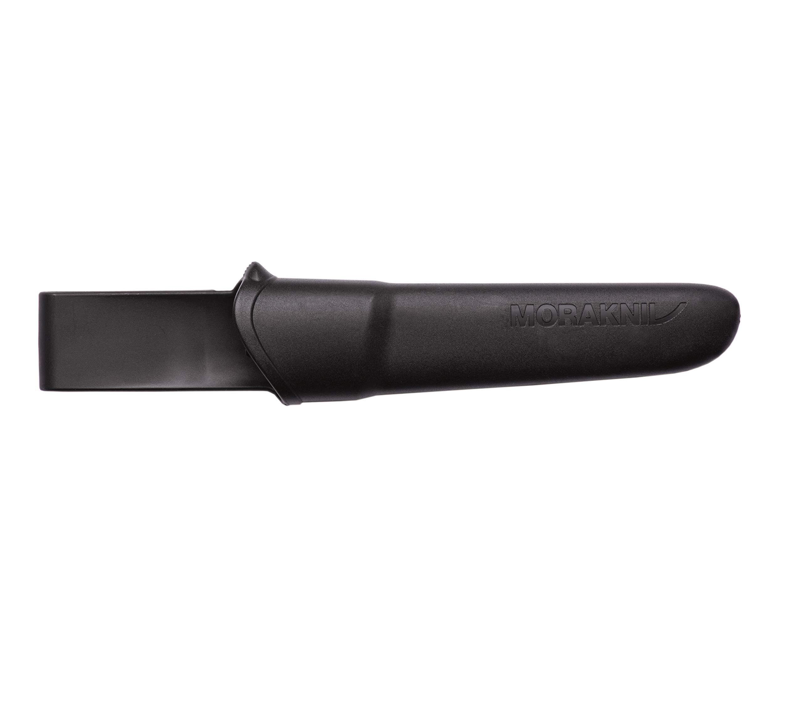 Companion noit Couteau fixe Mixte Adulte, Manche Caoutchouc Noir 4/7