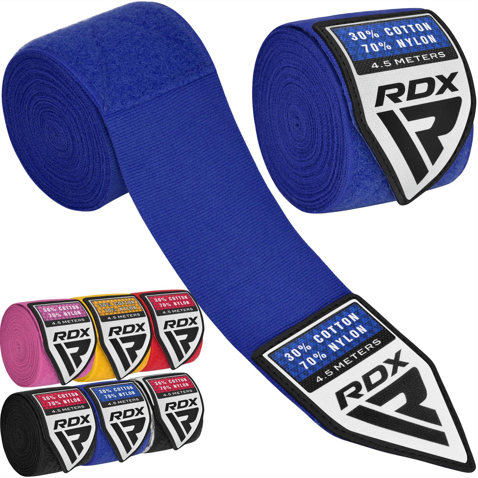 4,5 m de Long Boxe Bandages de Boxe Wraps MMA Gants élastique Boucle pour Pouce 1/7