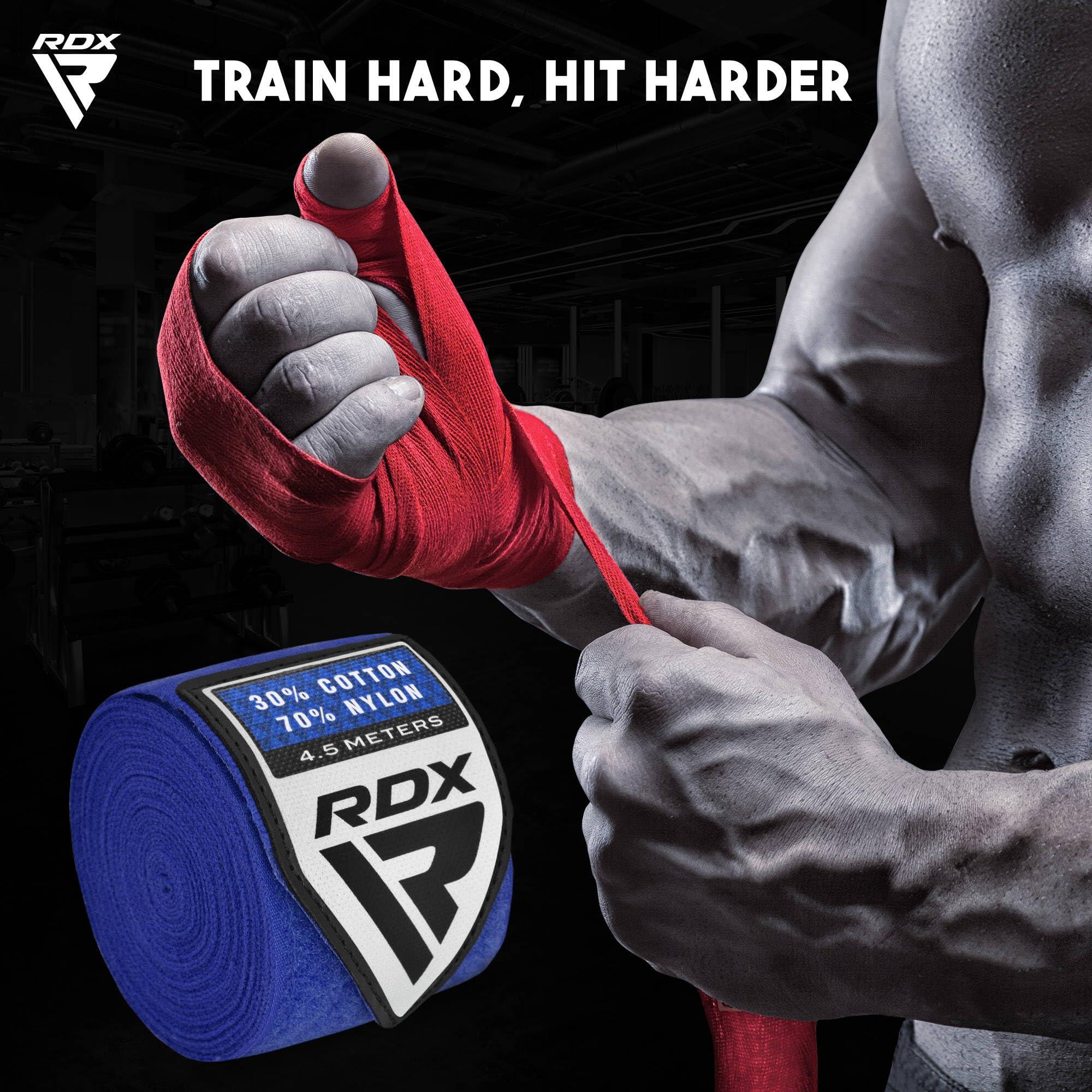 4,5 m de Long Boxe Bandages de Boxe Wraps MMA Gants élastique Boucle pour Pouce 7/7