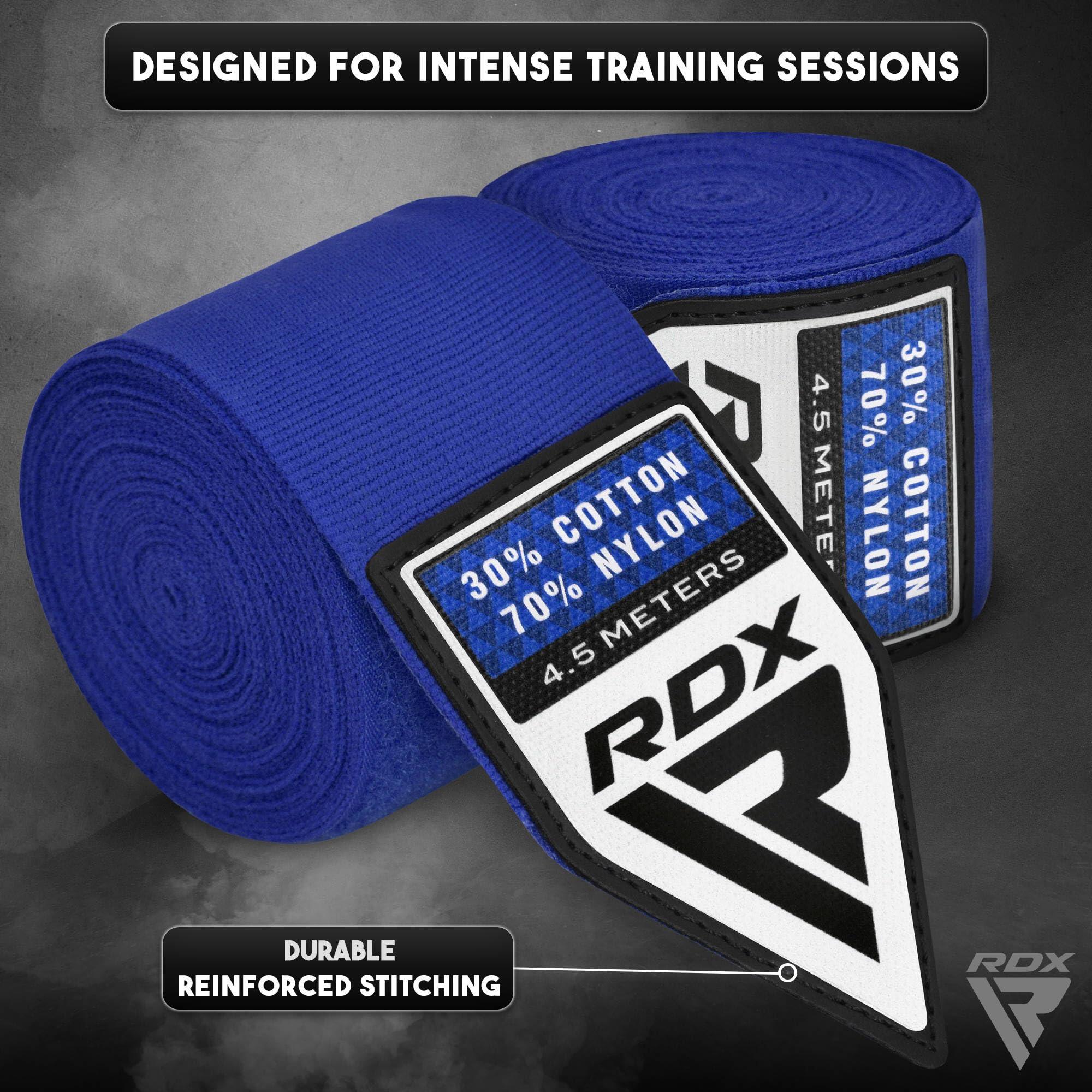 4,5 m de Long Boxe Bandages de Boxe Wraps MMA Gants élastique Boucle pour Pouce 6/7