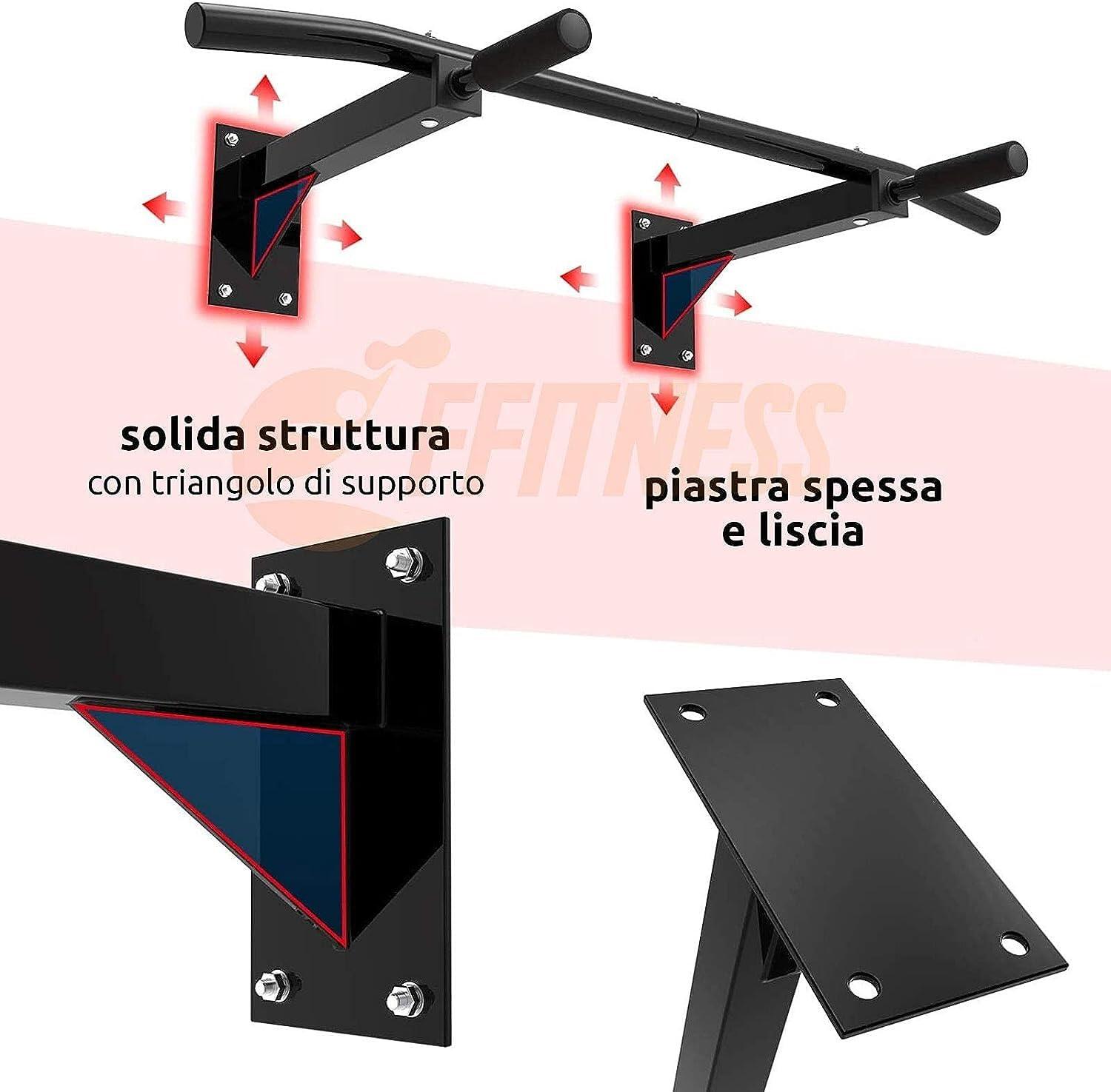 Barre de traction murale pour mur, max 150 kg, multifonction barre de traction 6/7