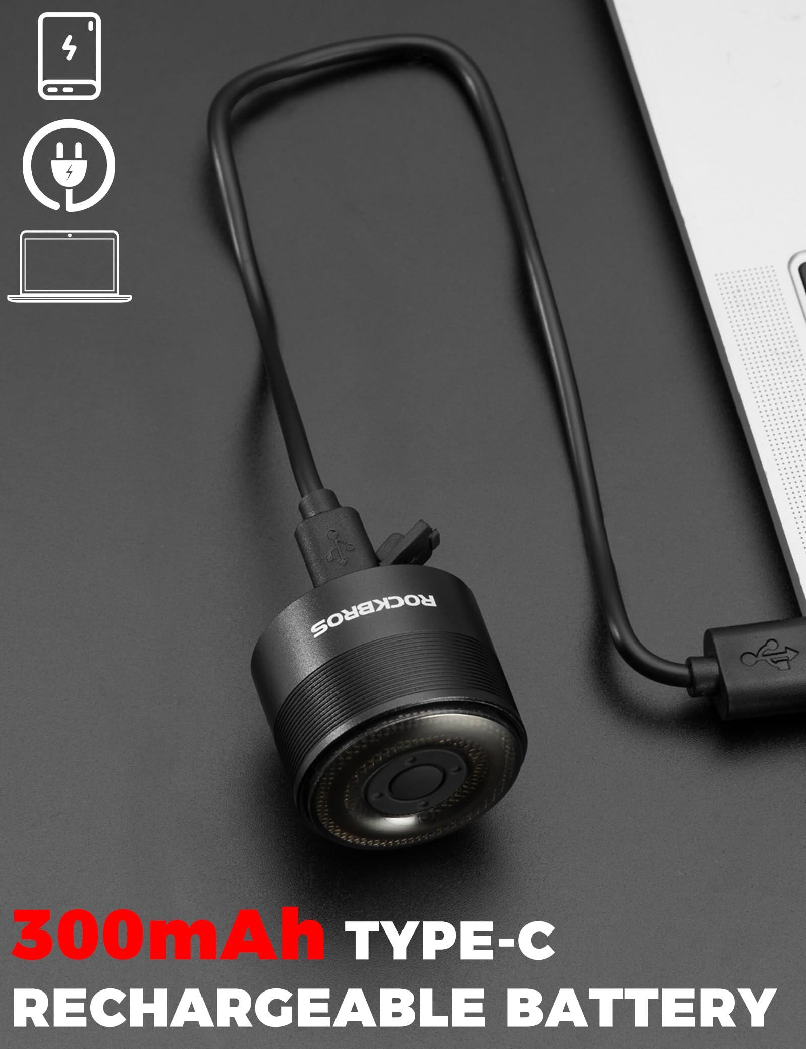 Feu Arrière Vélo RGB LED 5 Modes, Lumière Arrière USB-C Rechargeable 300mAh 6/7