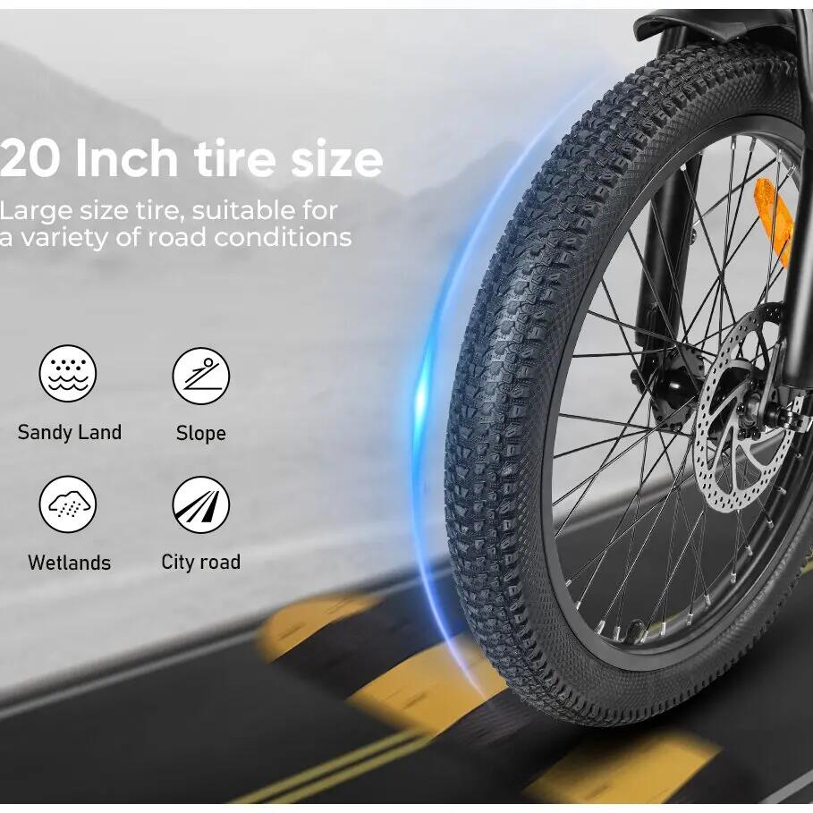 CY20 Bicicletă Electrică pentru Adulți cu Baterie de 36V 12Ah și Roți de 20” 12/15