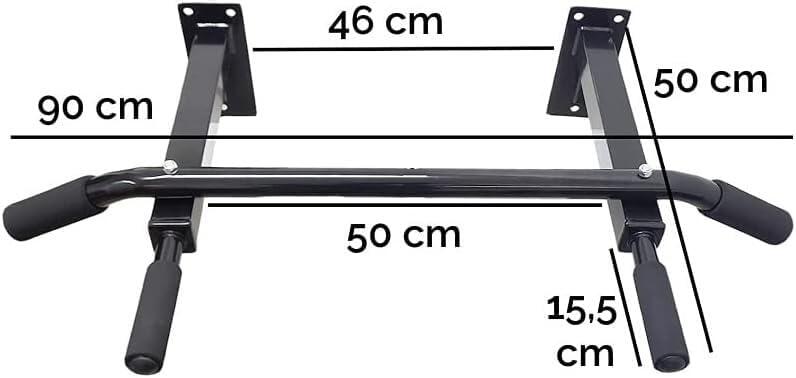 Barre de traction murale pour mur, max 150 kg, multifonction barre de traction 3/7