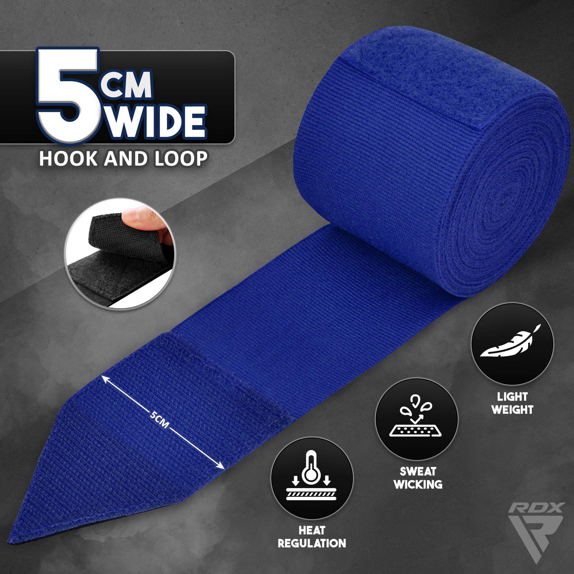 4,5 m de Long Boxe Bandages de Boxe Wraps MMA Gants élastique Boucle pour Pouce 2/7