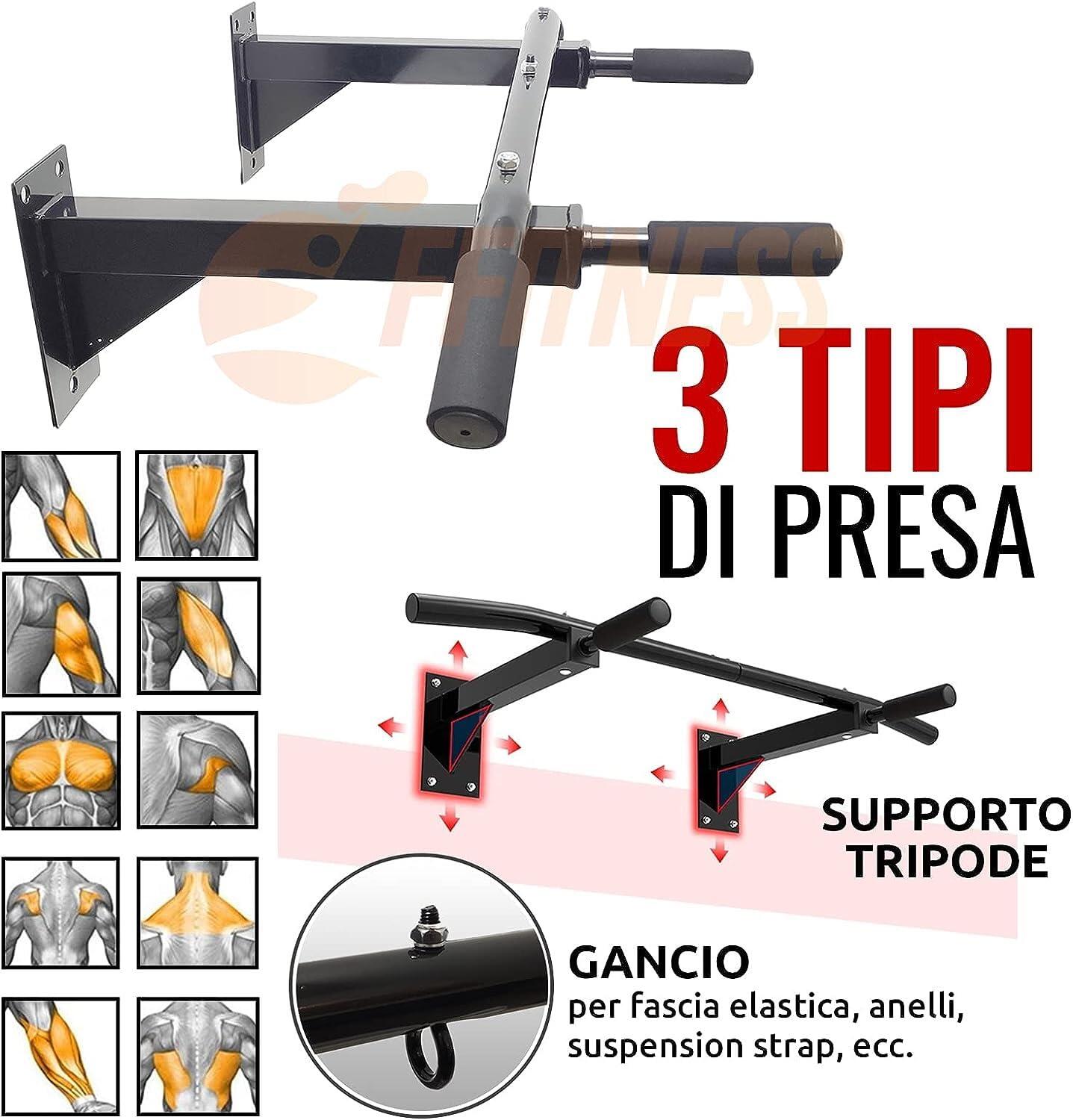 Barre de traction murale pour mur, max 150 kg, multifonction barre de traction 2/7
