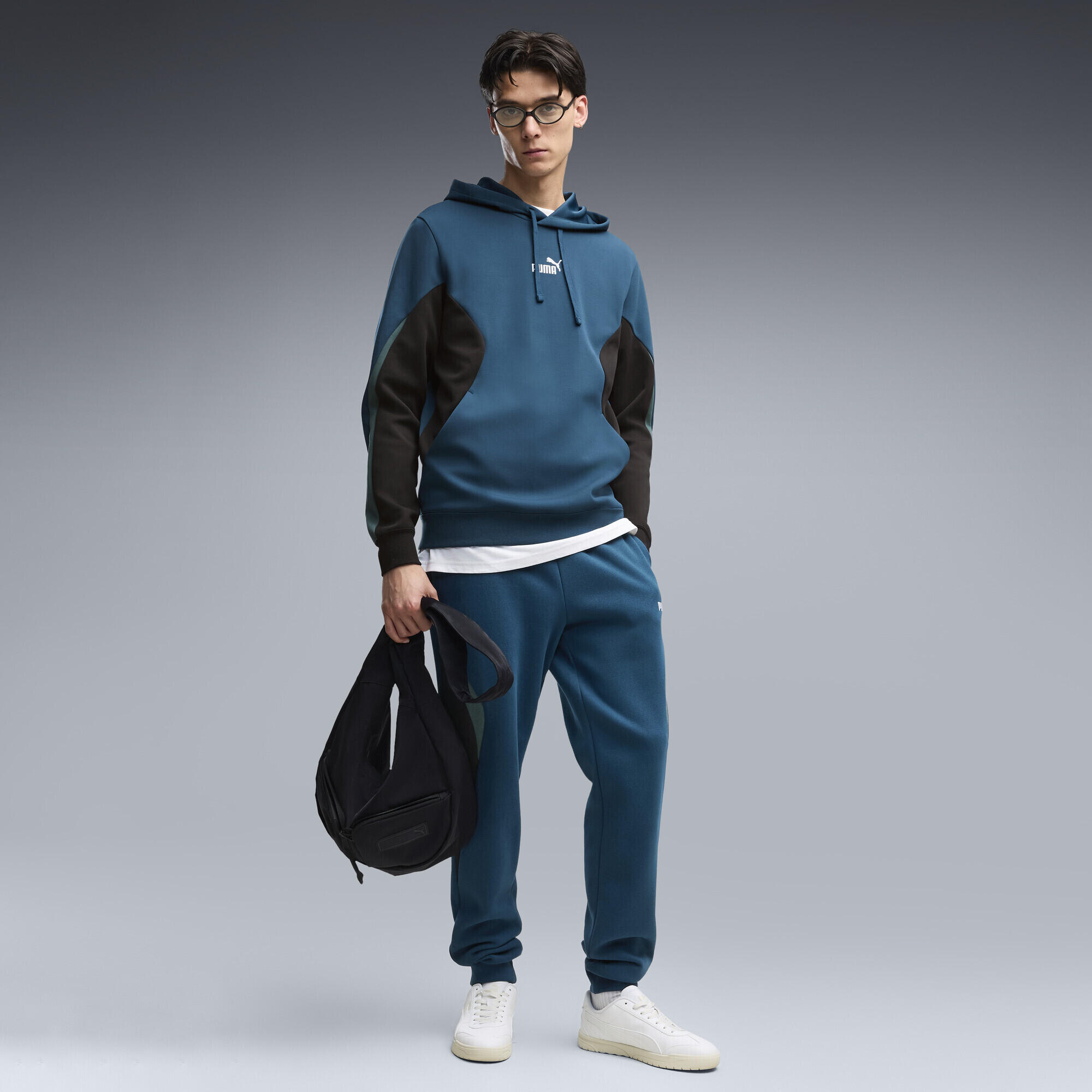 Felpa con cappuccio a blocchi di colore Essentials da uomo PUMA 4/5