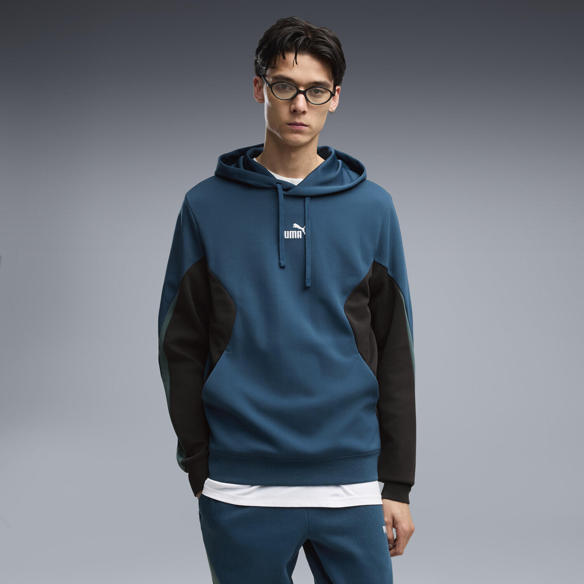 Felpa con cappuccio a blocchi di colore Essentials da uomo PUMA 2/5
