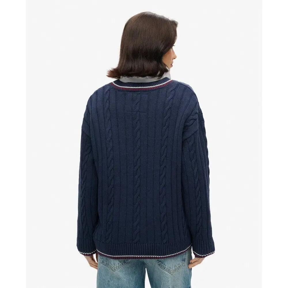 Pull de cricket col V femme Superdry 4/6
