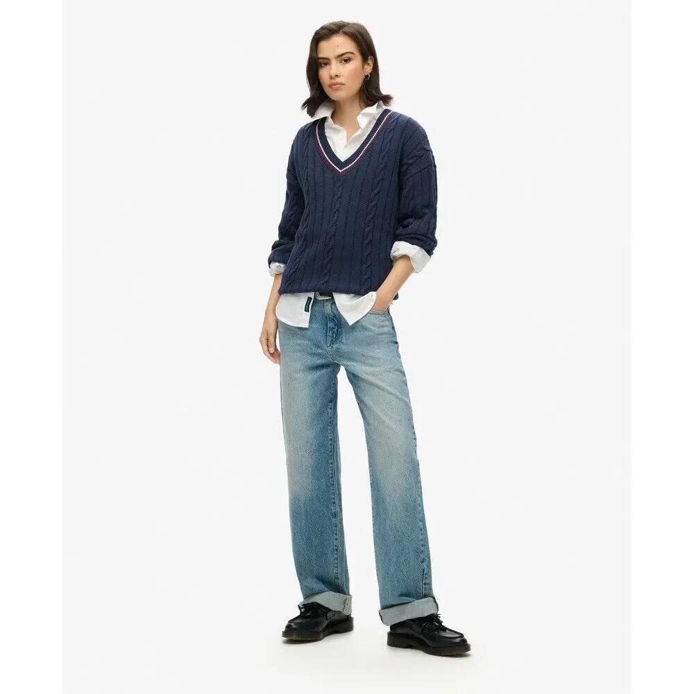 Pull de cricket col V femme Superdry 2/6