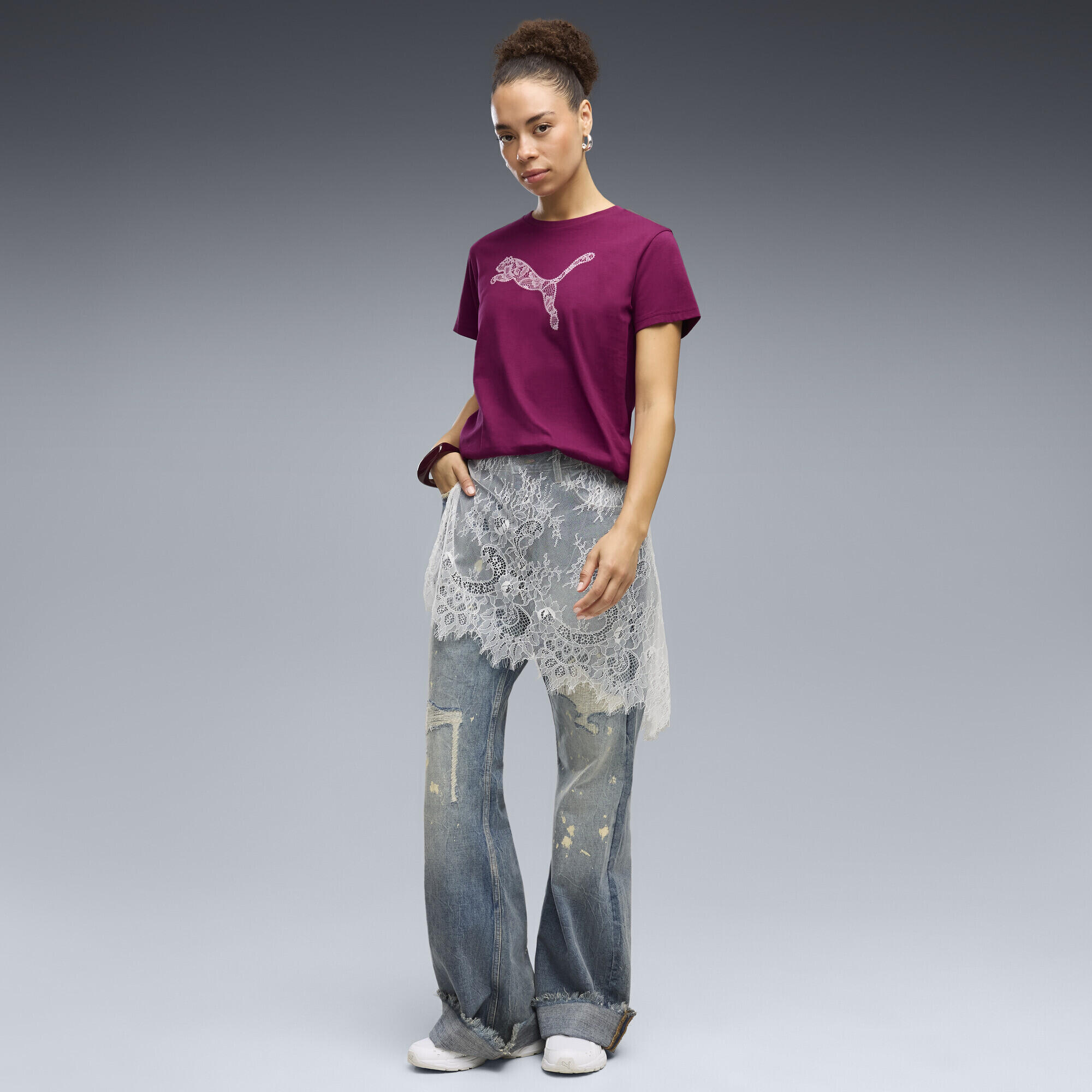 Graphics Lace Cat T-shirt voor dames PUMA 4/5