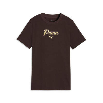 Essentials glitter-t-shirt met opschrift voor jongeren puma