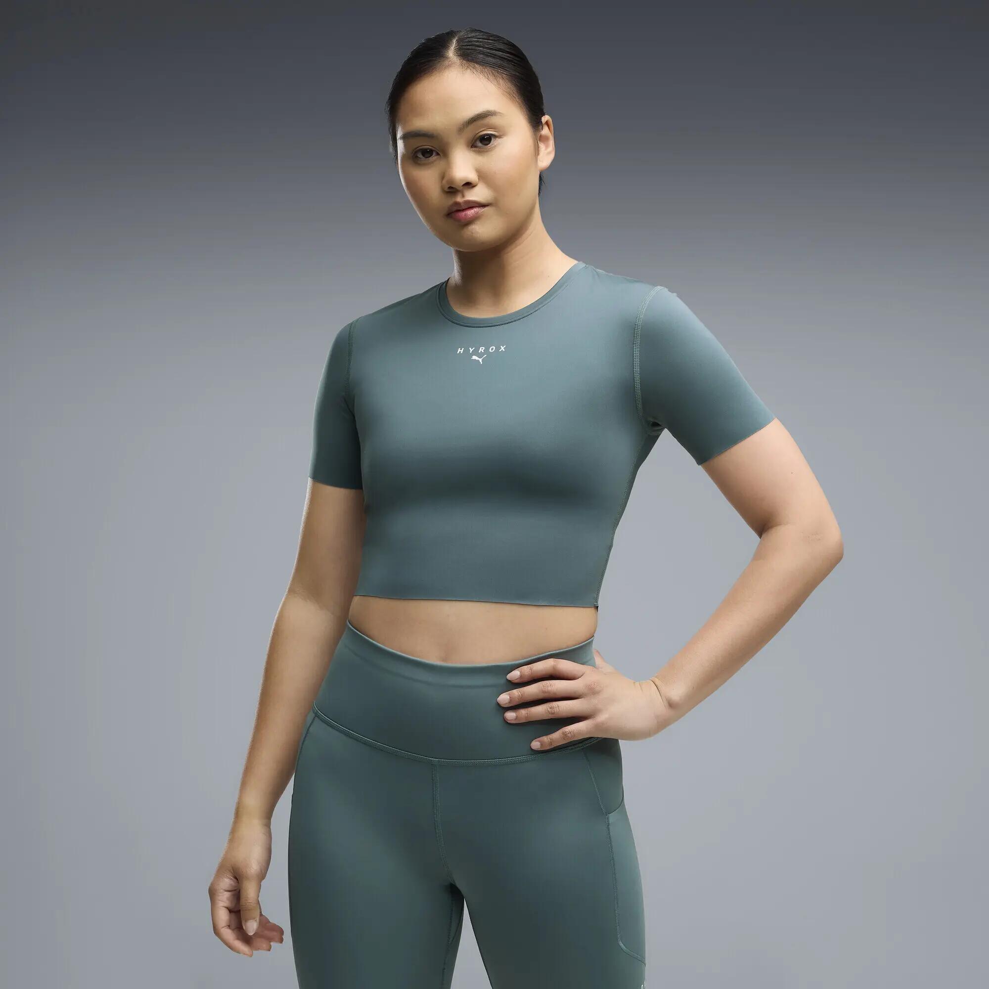 PUMA x HYROX PWRMODE cropped T-shirt voor dames PUMA 2/5