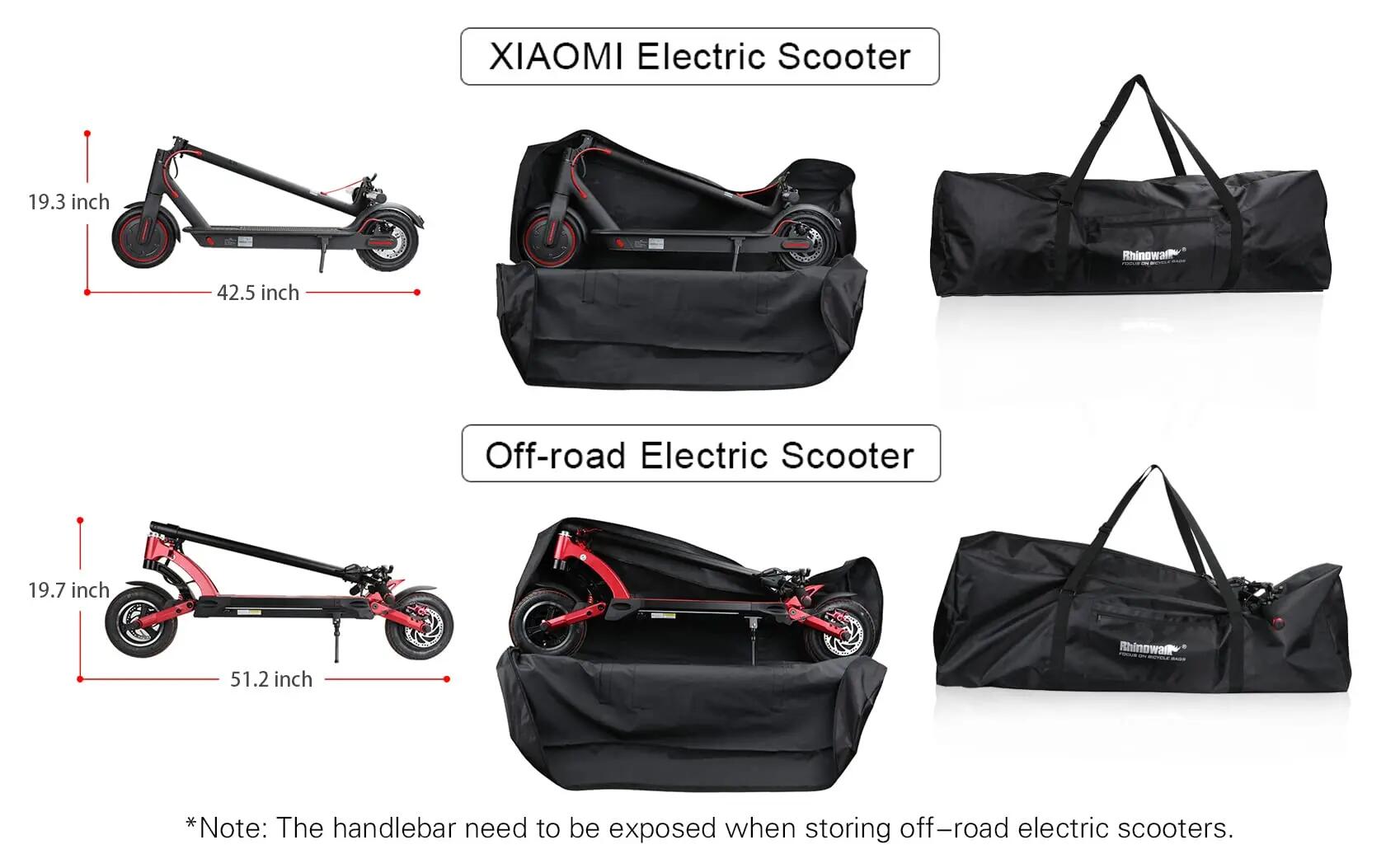 Sac de Transport Pliable pour Scooter électrique Xiaomi Mijia M365 étanche et 3/6