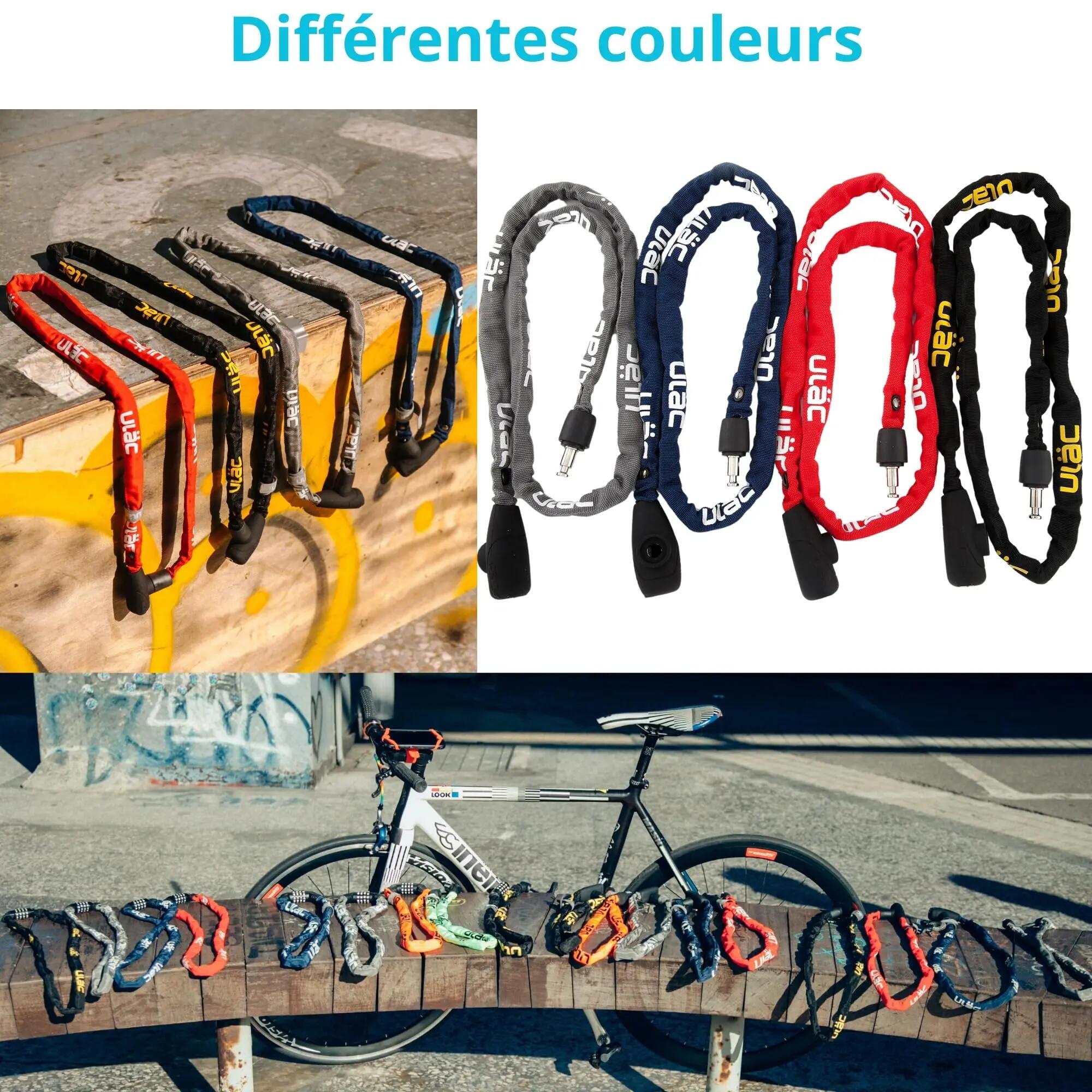 Antivol Vélo Sécurité Scooter Moto Trottinette Haute Sécurité Clé Chaîne 4mm 5/6