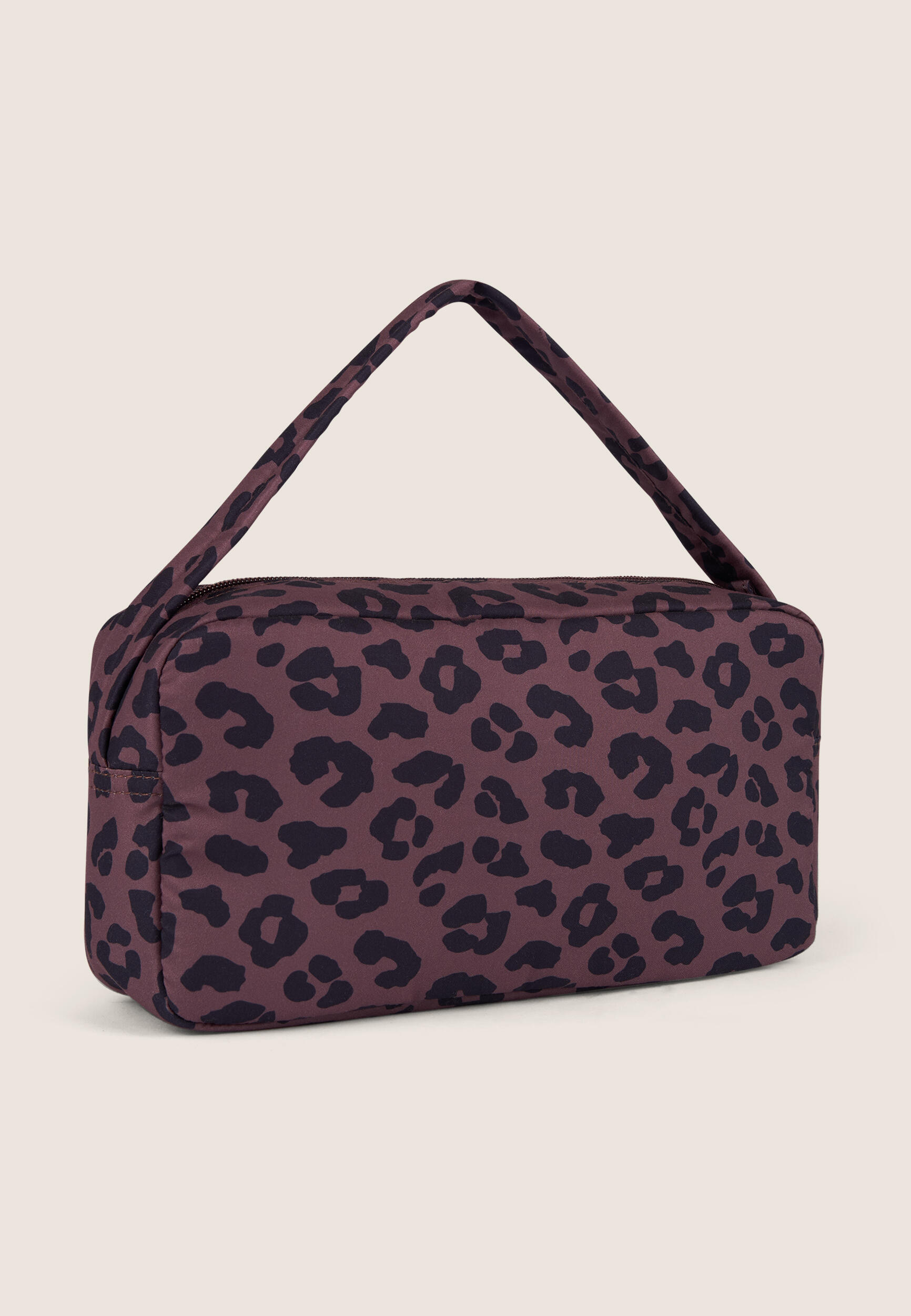 Borsa a spalla leopardata in poliestere con logo FREDDY 2/3
