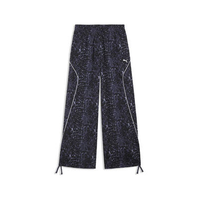 Puma sport relaxte broek met dierenprint en wijde pijpen voor dames puma