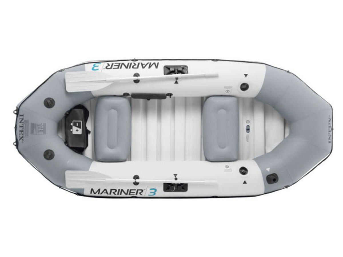 Mariner 3 Inflatable Dinghy 3 Man Boat with Aluminium Oars and Pump 4/7