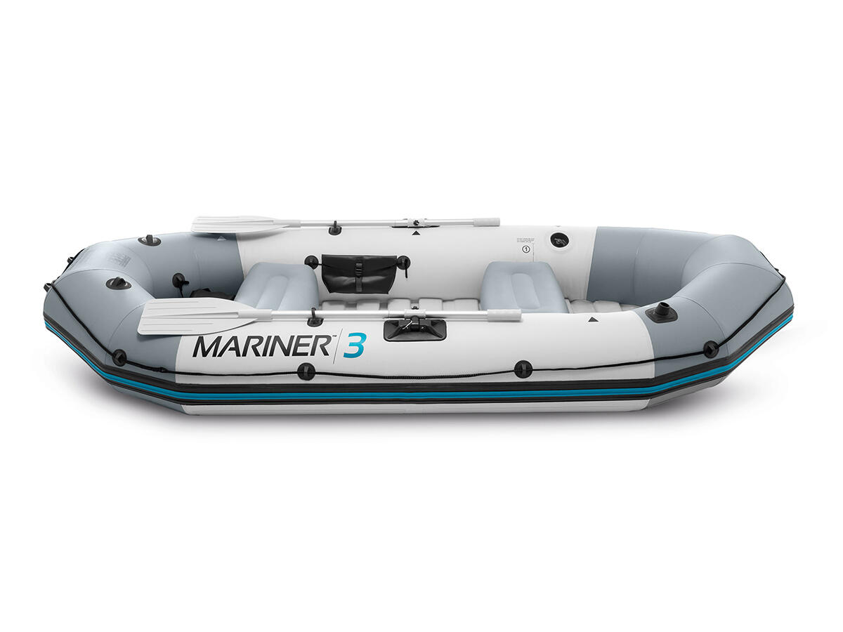Mariner 3 Inflatable Dinghy 3 Man Boat with Aluminium Oars and Pump 3/7