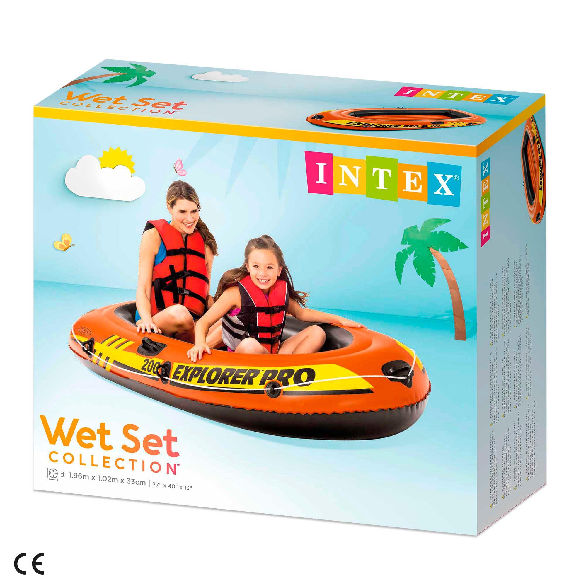 Explorer Pro Inflatable Boat, Boat Only, Two Person (196 x 102 x 33 cm), Orange 5/7