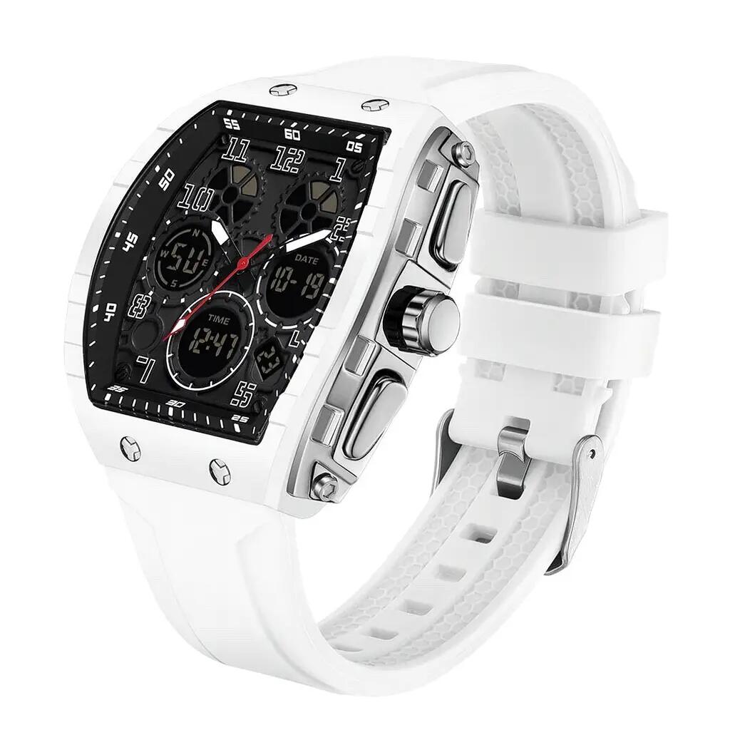 Waterproof Silicone Sport Digital Wristwatch with Multifunctional Features