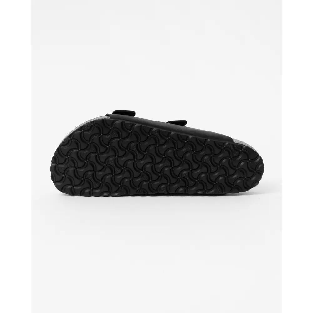 Dames Arizona Leren Teenslippers (Zwart) 5/12
