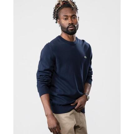 Trui Lacoste klassiek marineblauw met ronde hals