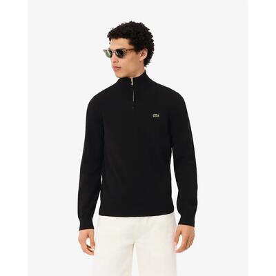 Maglione Casual Cerniera Ad Un Quarto Uomo Lacoste Nero