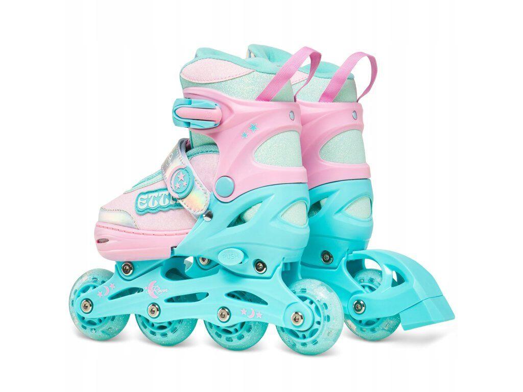 Patines Patines ajustables 4en1 Ruedas Etta Menta/Rosa 8/11