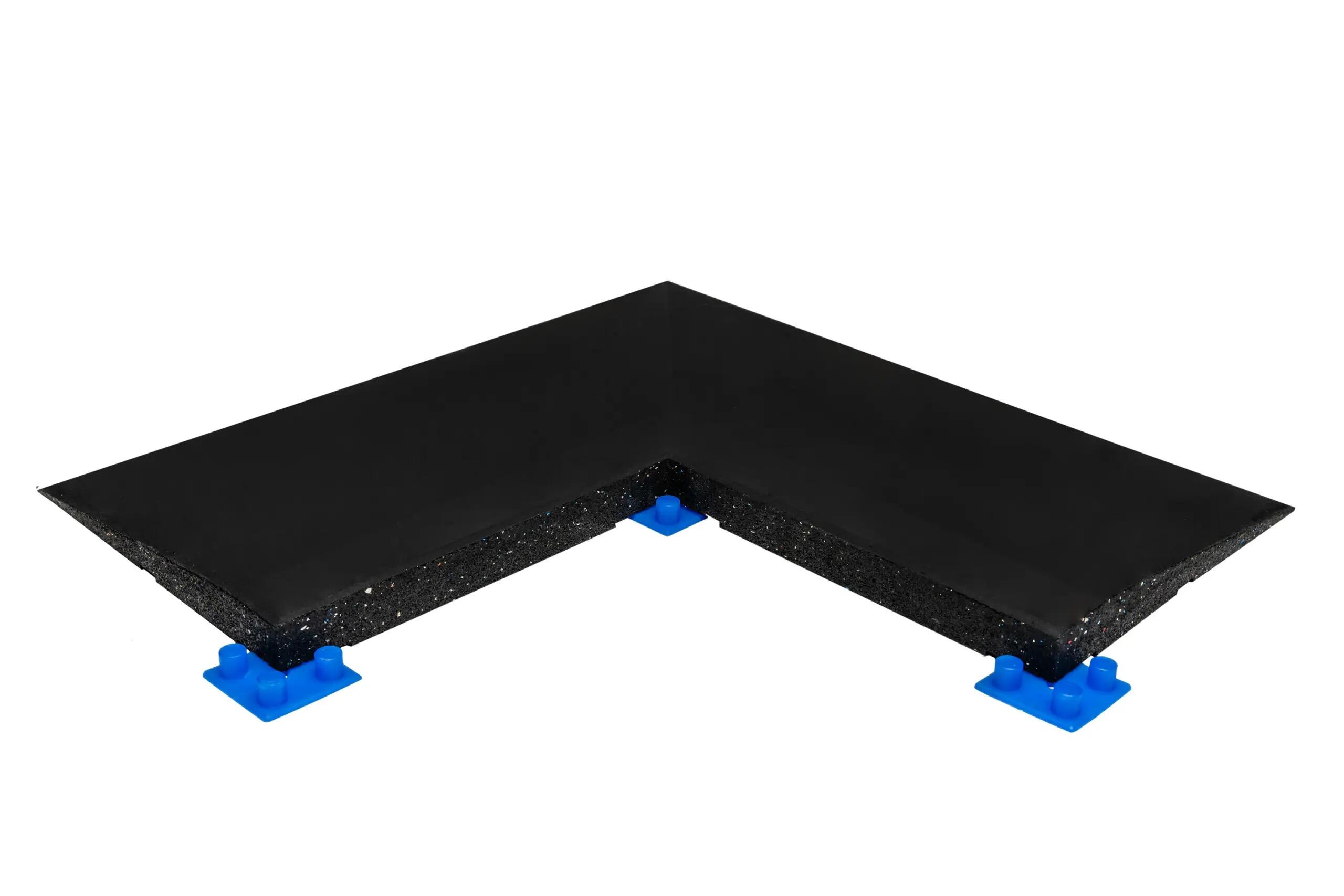 Connect Tiles Corner" rubber floor edging 50x50cm Stockz 3/5