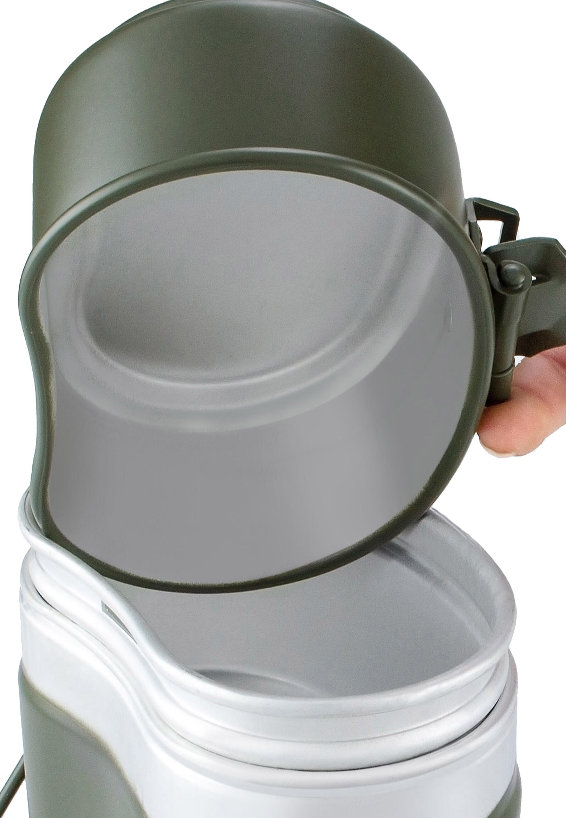 Camping Thermotasse Karabinerhaken, Kochgeschirr und Besteck 'lunch' Set 6/7