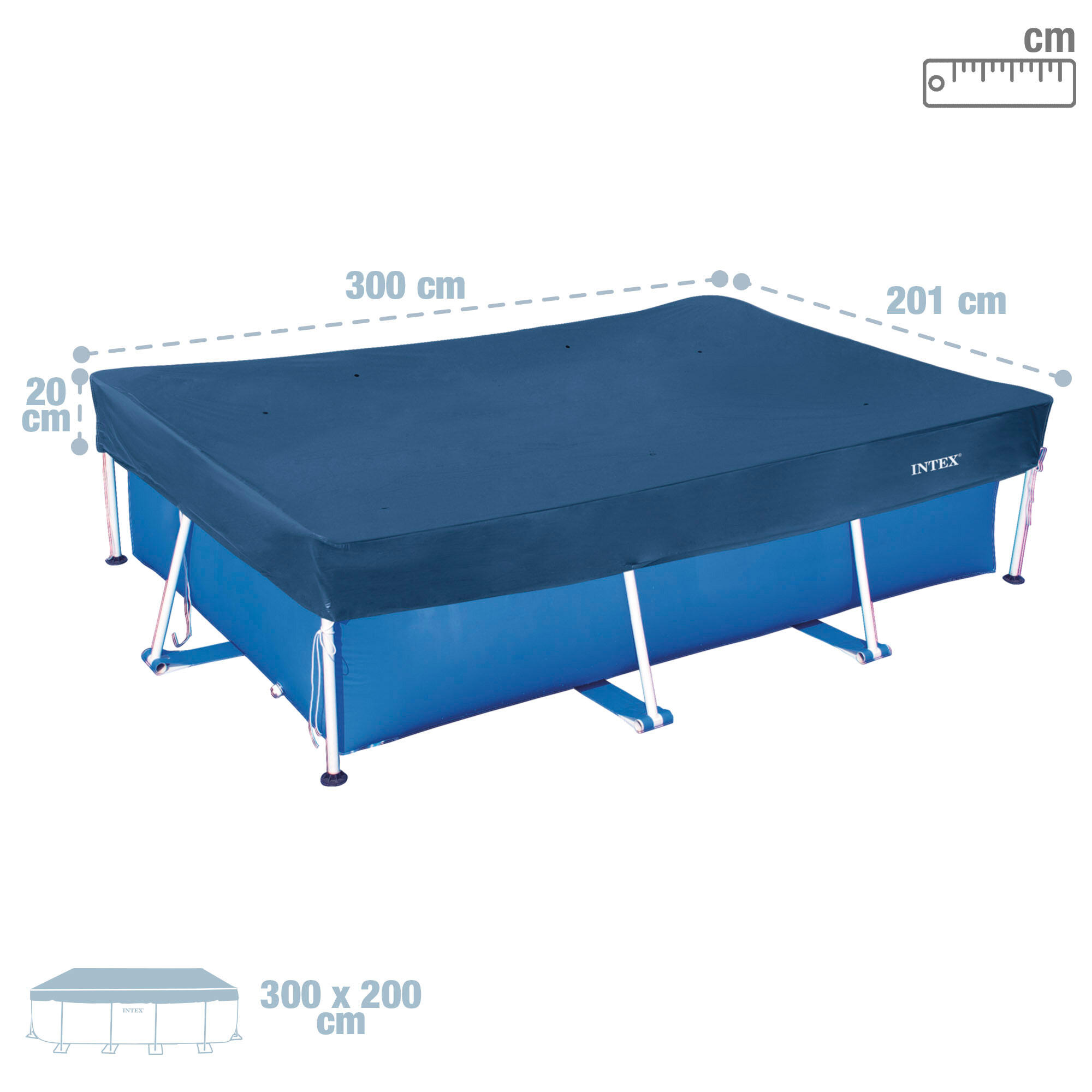 Pokrowiec na basen Intex 300x200 cm w kształcie prostokąta 4/7