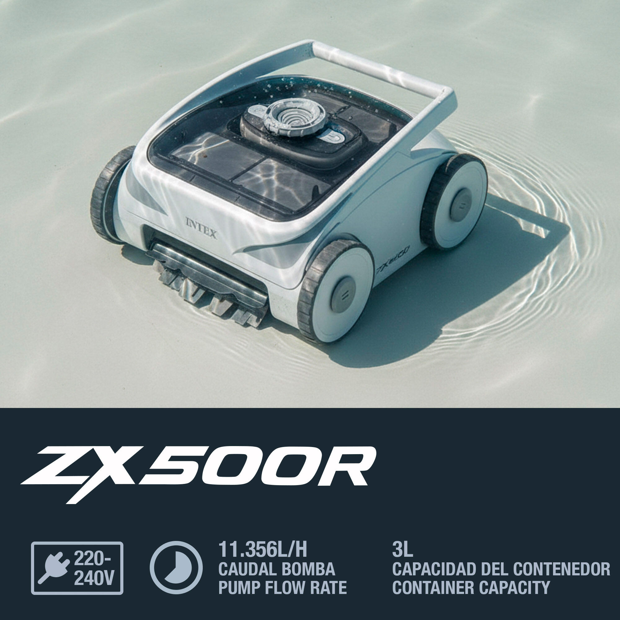 Intex Krystal Clear ZX500R Robot de piscine sans fil et rechargeable 4/7