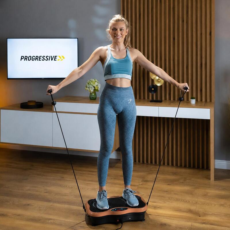 Aparat vibromasaj PROGRESSIVE UltraFit + 5 accesorii - Alb
