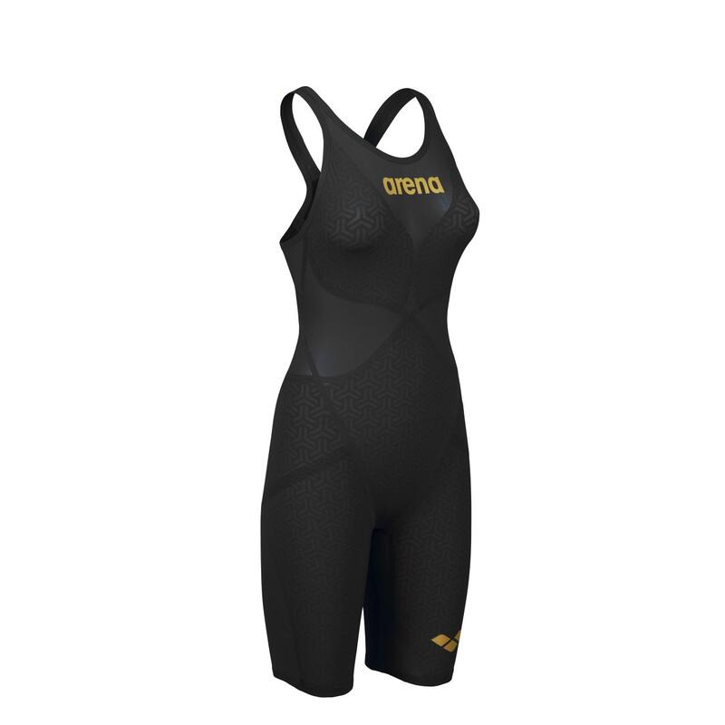 Arena Powerskin Carbon Glide Openback Kneesuit - Black/ Gold