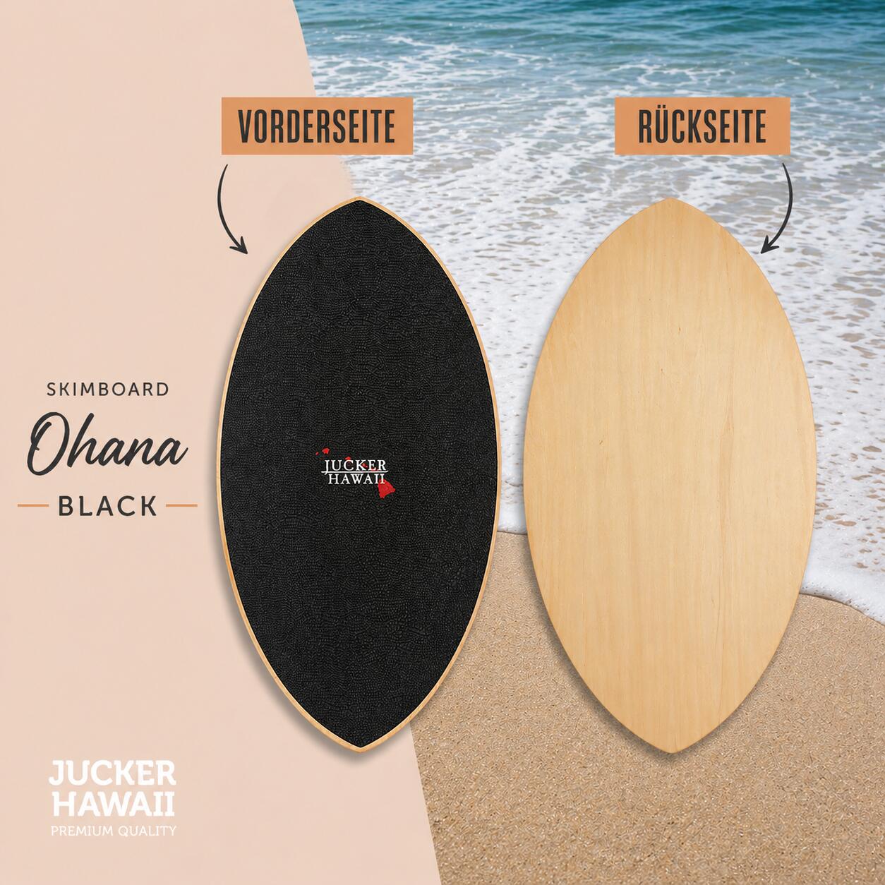 Skimboard OHANA BLACK avec EVA Grip 8/10
