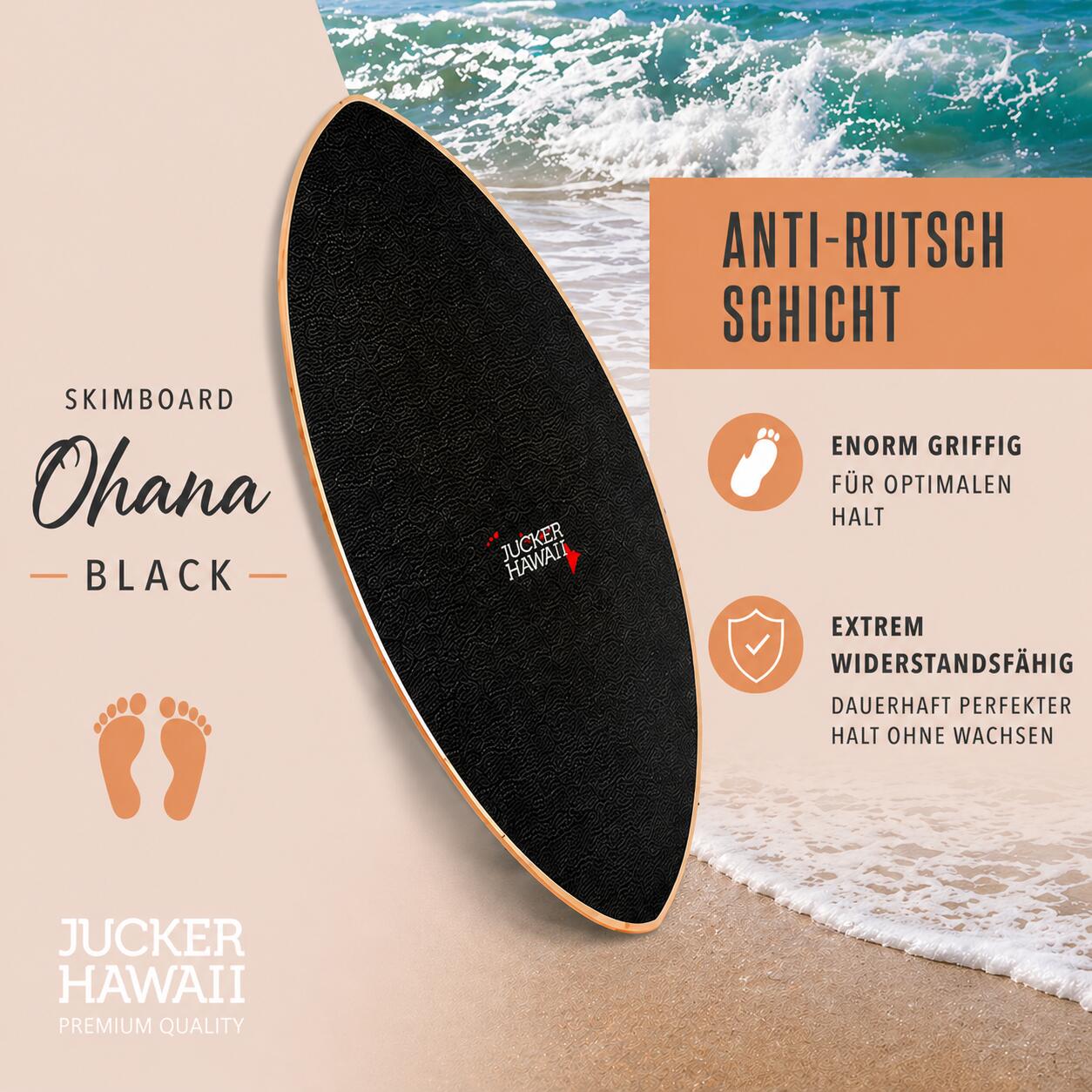 Skimboard OHANA BLACK avec EVA Grip 2/10