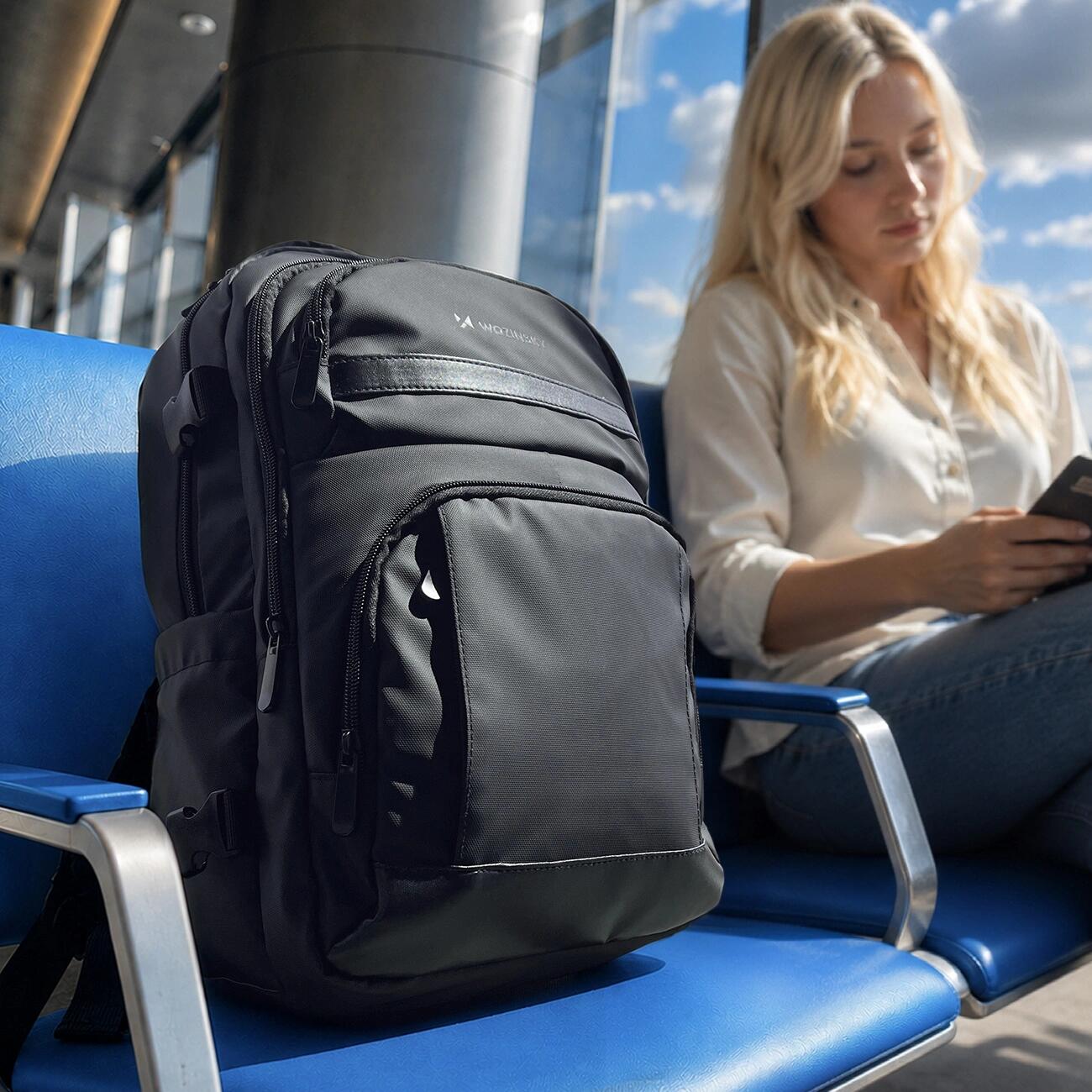 Plecak podróżny bagaż podręczny do samolotu 40x20x25 cm, kieszeń na laptopa, USB 8/11