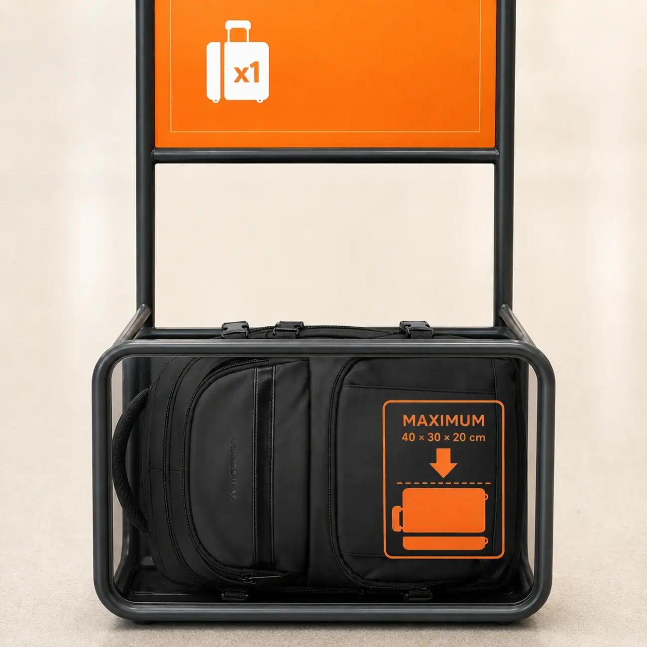 Plecak podróżny bagaż podręczny do samolotu 40x20x25 cm, kieszeń na laptopa, USB 4/11