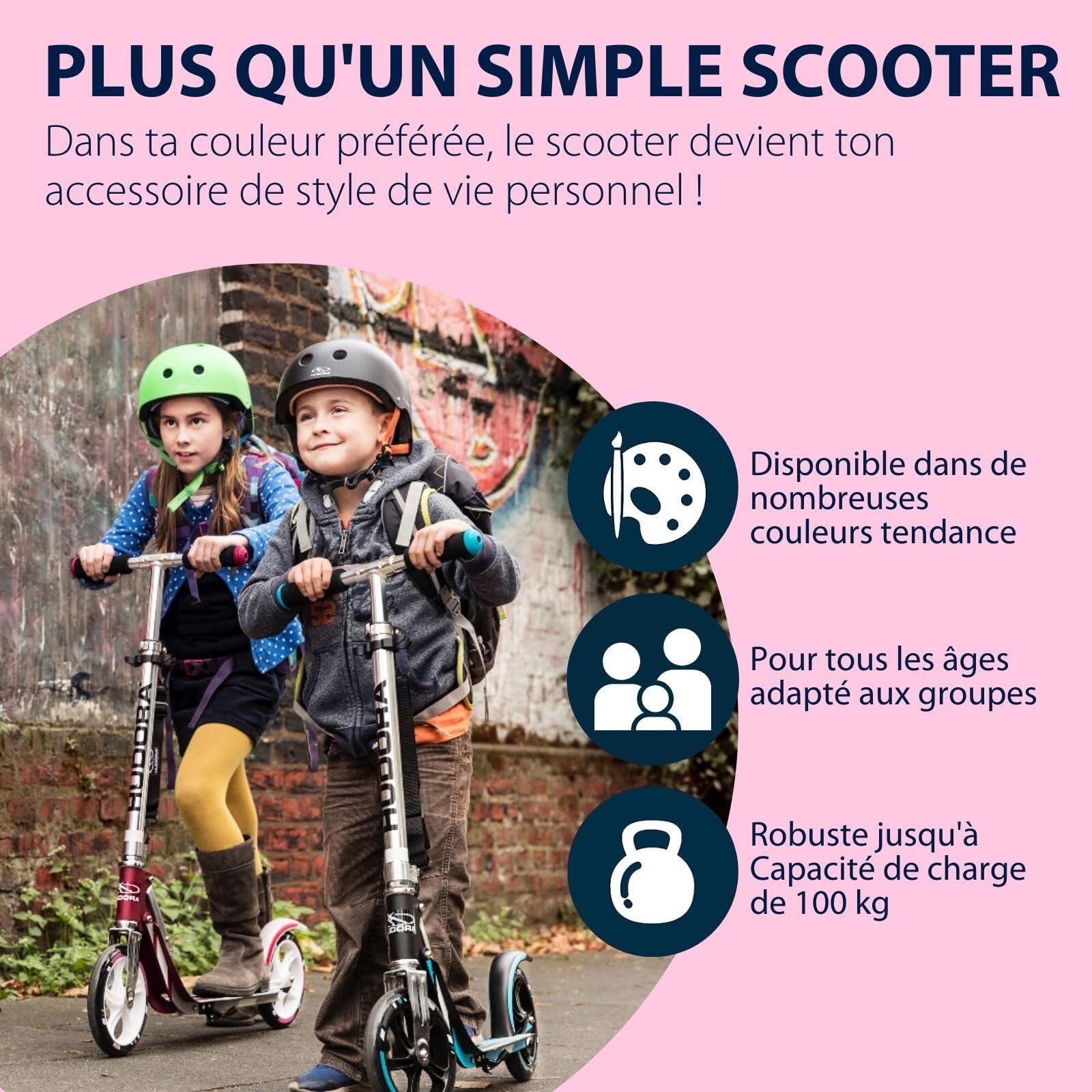 BigWheel 205 Scooter - Trottinette stable en aluminium - Réglable en hauteur & 7/7