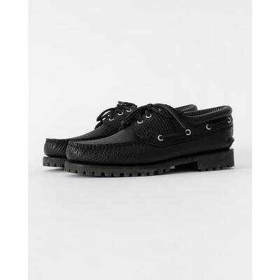 scarpa da barca - uomo - pelle intrecciata - 3-Eye Lug - nero