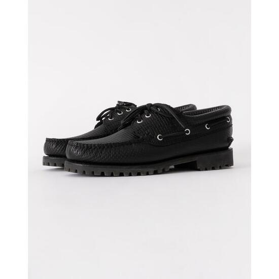 scarpa da barca - uomo - pelle intrecciata - 3-Eye Lug - nero