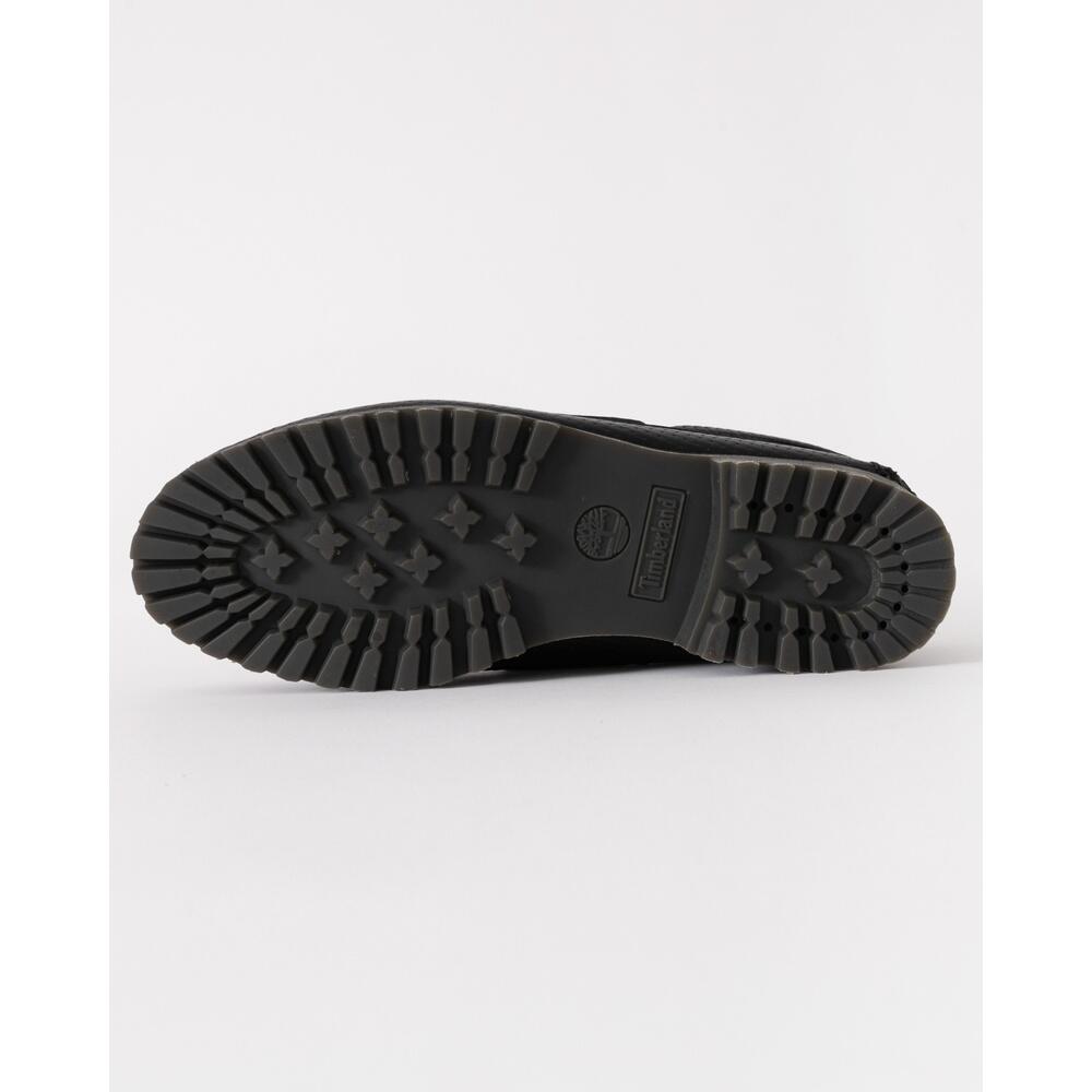 sapato náutico - homem - couro trançado - 3-Eye Lug - preto 4/5