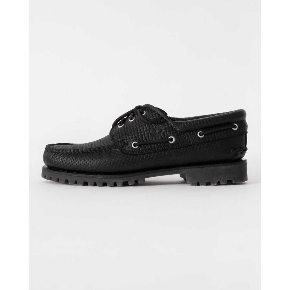 sapato náutico - homem - couro trançado - 3-Eye Lug - preto 2/5